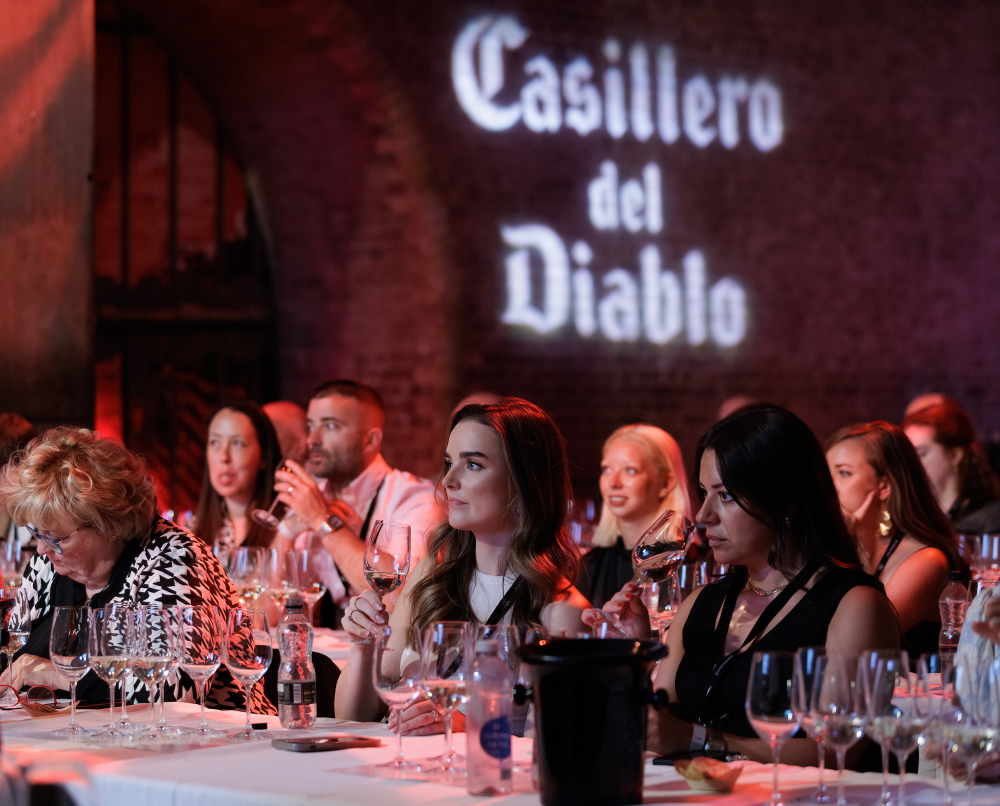 Guests tasting at the Casillero del Diablo event