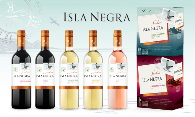 Top 10 Wine Brand Isla Negra launches redesign in lightweight bottle